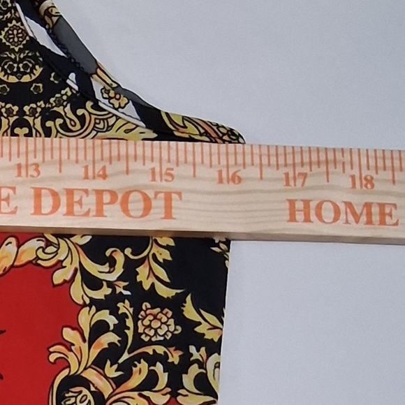 EUC Body Central Sz. L Multi-color Sleeveless Chains/Floral One Shoulder Top - Picture 4 of 7